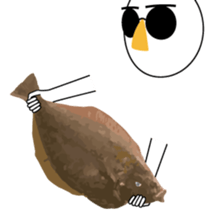 Nose sunglasses go fishing to the sea. sticker #14264047