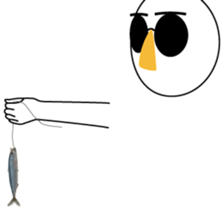 Nose sunglasses go fishing to the sea. sticker #14264048