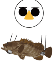 Nose sunglasses go fishing to the sea. sticker #14264049