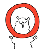 Unrestrained alpaca sticker #14264190