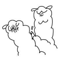 Unrestrained alpaca sticker #14264196