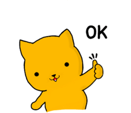 Yellow cat 1 sticker #14265719