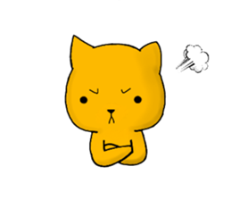 Yellow cat 1 sticker #14265721