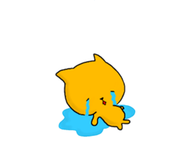 Yellow cat 1 sticker #14265725