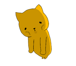 Yellow cat 1 sticker #14265740