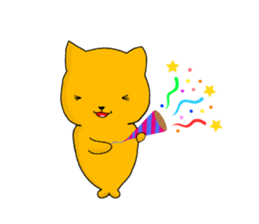 Yellow cat 1 sticker #14265746