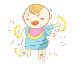 A cute baby's daily conversation sticker #14266215