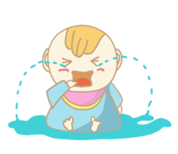 A cute baby's daily conversation sticker #14266227