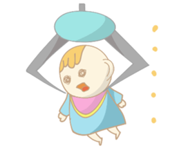 A cute baby's daily conversation sticker #14266234