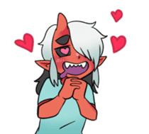 Demon and friends sticker #14267726