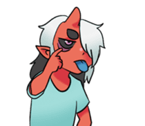 Demon and friends sticker #14267728