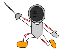 Fencing girl Yuri sticker #14268230