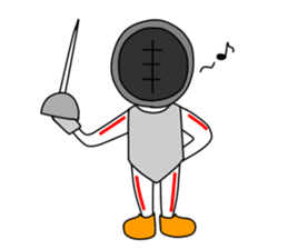 Fencing girl Yuri sticker #14268231