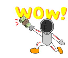 Fencing girl Yuri sticker #14268232