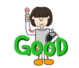 Fencing girl Yuri sticker #14268234