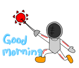 Fencing girl Yuri sticker #14268241