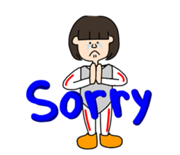 Fencing girl Yuri sticker #14268243