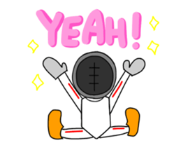 Fencing girl Yuri sticker #14268245
