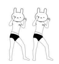 Exercise rabbit sticker #14268792