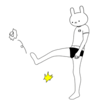 Exercise rabbit sticker #14268808