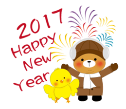 Golden Rooster happy year sticker #14269153