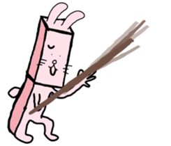 A strange rabbit sticker #14269186