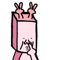 A strange rabbit sticker #14269189