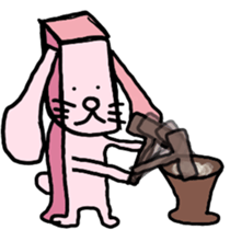 A strange rabbit sticker #14269191