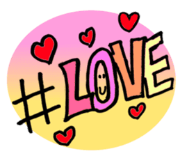 hashtag & smiley sticker #14269510