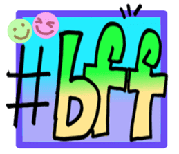 hashtag & smiley sticker #14269515