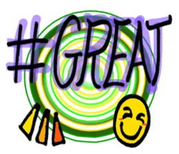 hashtag & smiley sticker #14269521