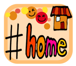 hashtag & smiley sticker #14269522