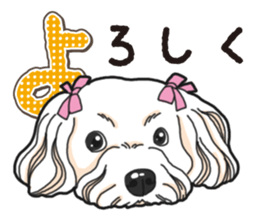 Wanko-Biyori Maltese sticker #14270810
