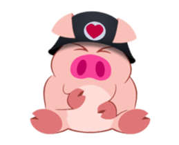 Cute Piggy Commando 2 (animated) sticker #14270854