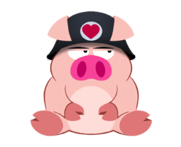 Cute Piggy Commando 2 (animated) sticker #14270856