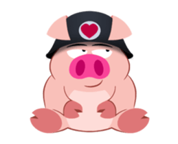 Cute Piggy Commando 2 (animated) sticker #14270858