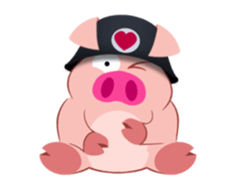 Cute Piggy Commando 2 (animated) sticker #14270860
