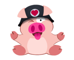 Cute Piggy Commando 2 (animated) sticker #14270861