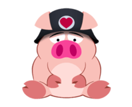 Cute Piggy Commando 2 (animated) sticker #14270863