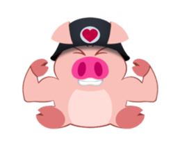 Cute Piggy Commando 2 (animated) sticker #14270866