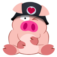 Cute Piggy Commando 2 (animated)