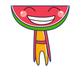 Yellow Shirt with Watermelon Head sticker #14271382