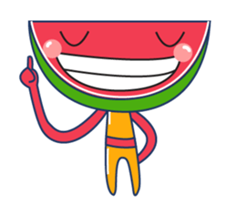 Yellow Shirt with Watermelon Head sticker #14271384