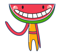 Yellow Shirt with Watermelon Head sticker #14271385