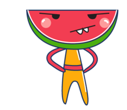Yellow Shirt with Watermelon Head sticker #14271386