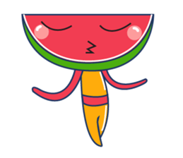Yellow Shirt with Watermelon Head sticker #14271388
