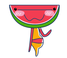 Yellow Shirt with Watermelon Head sticker #14271389