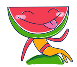 Yellow Shirt with Watermelon Head sticker #14271390