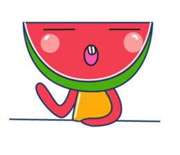 Yellow Shirt with Watermelon Head sticker #14271391