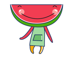 Yellow Shirt with Watermelon Head sticker #14271396